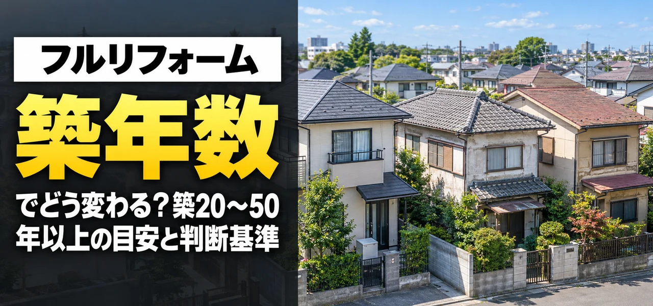 築年数別フルリフォームの目安